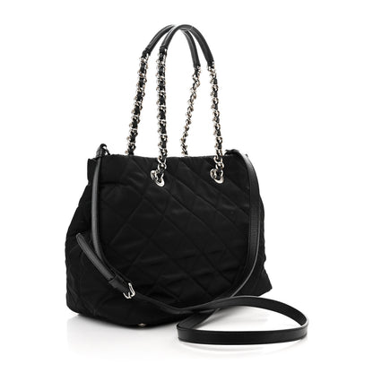 Prada Nylon Tessuto Impuntu Quilted Tote Black 4 of 10