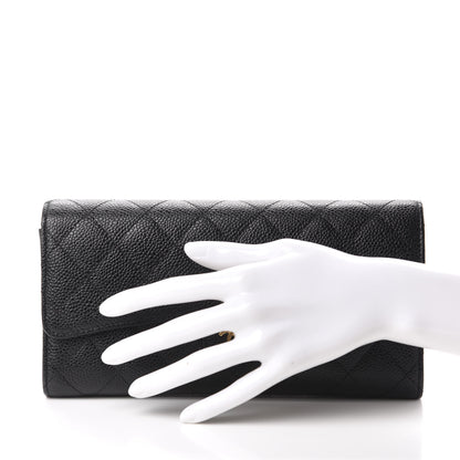 Chanel Caviar Quilted Travel Wallet Black 2 of 8