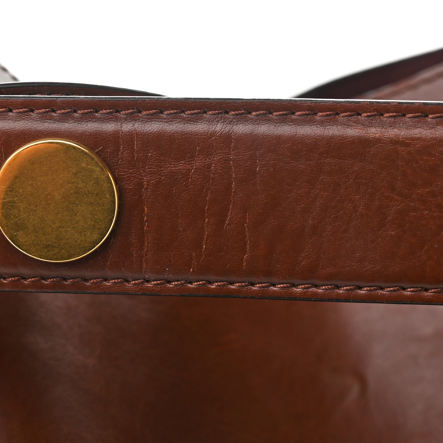 Eco Alter Nappa Studded Large Bucket Bag Cognac