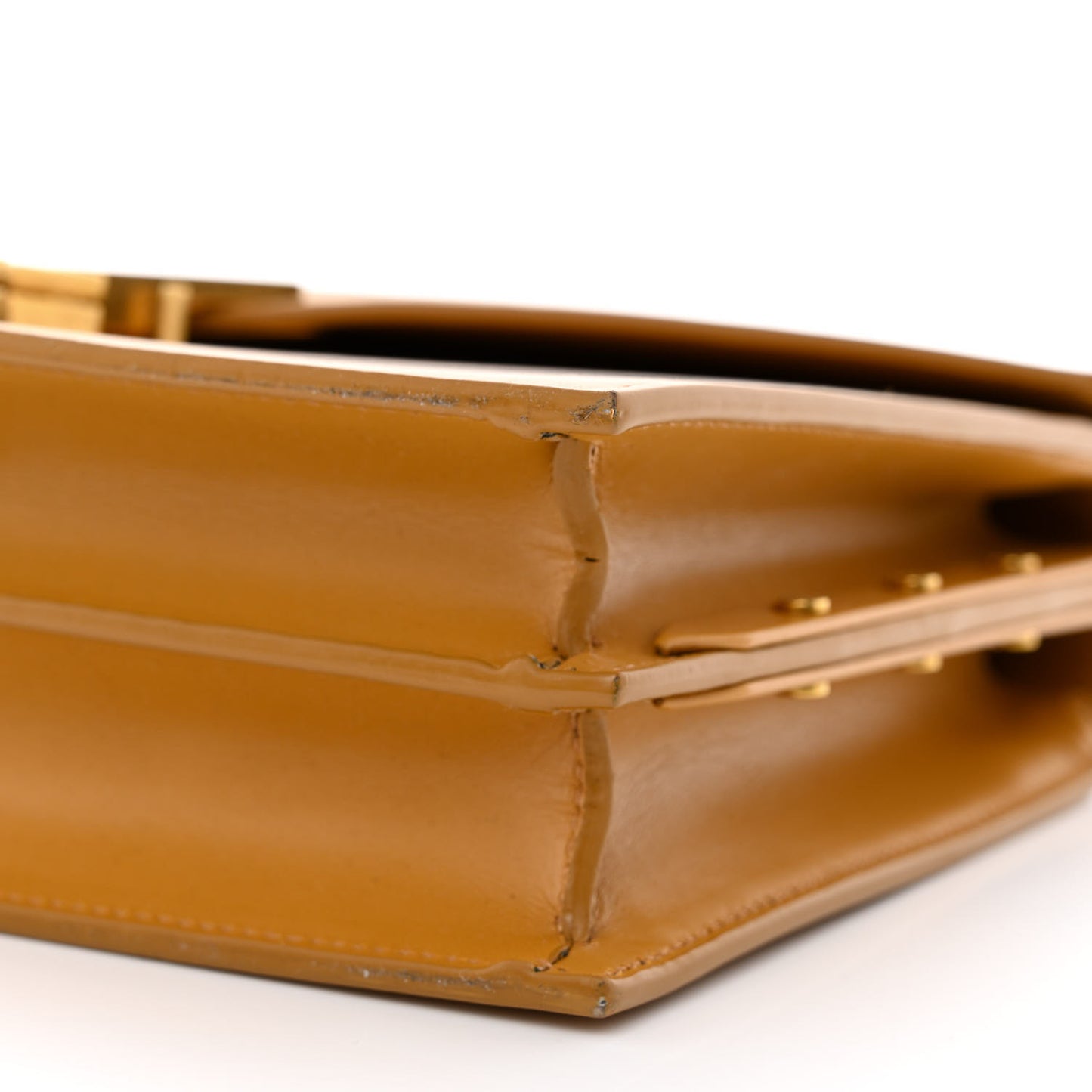 Smooth Calfskin Monogram Cassandra Clasp Bag Cappuccino