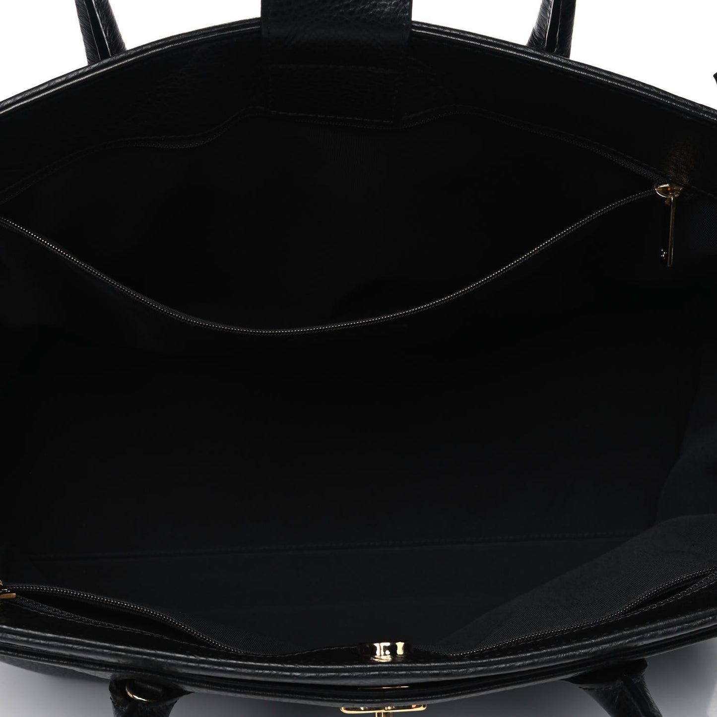 Calfskin Cerf Executive Shopper Tote Black