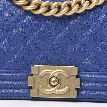 Chanel Caviar Quilted Small Boy Flap Dark Blue 10 of 11