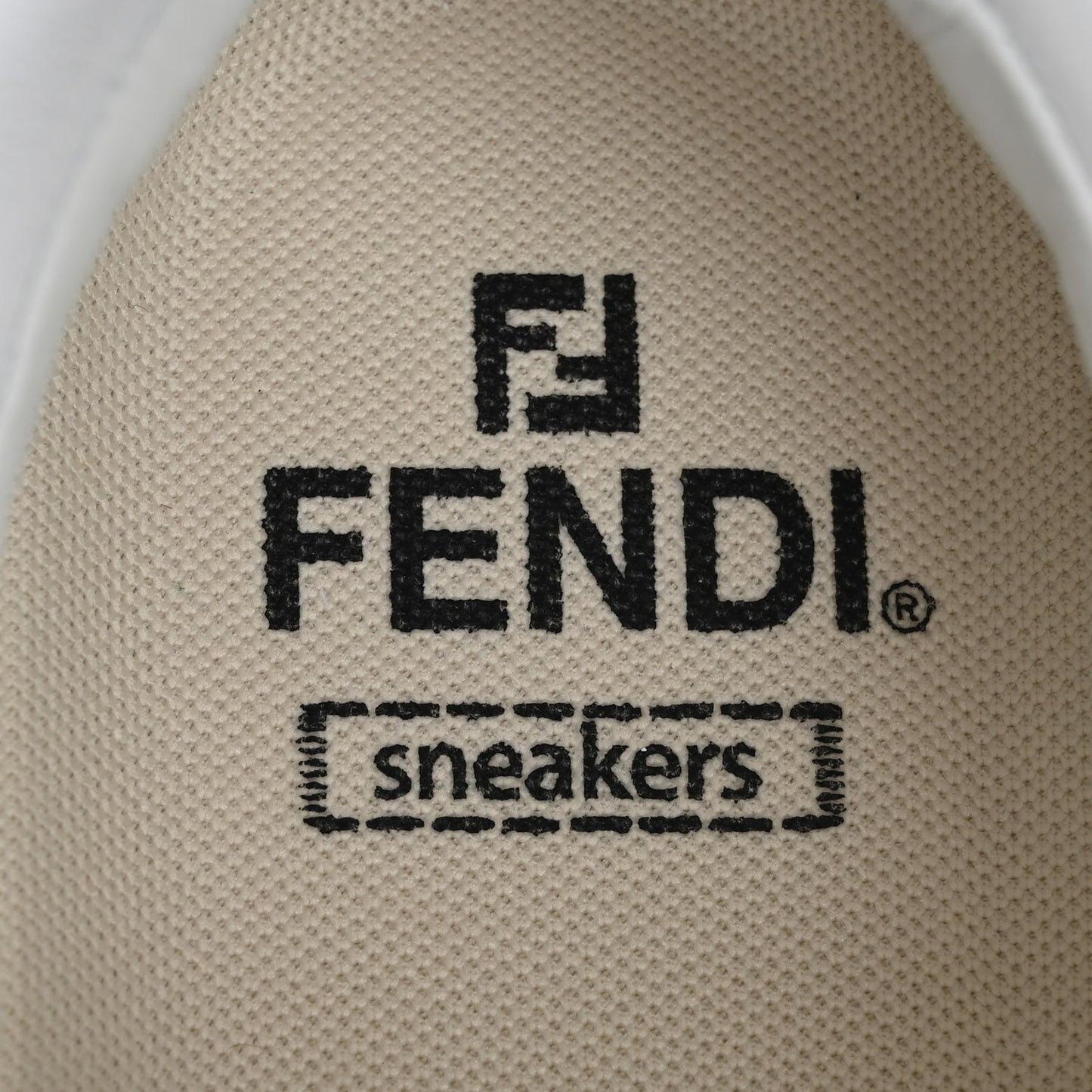 Calfskin Womens Fendi Match Low Top Sneakers 38 White Beige