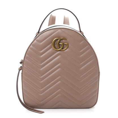 Gucci Calfskin Matelasse GG Marmont Backpack Porcelain Rose 1 of 7