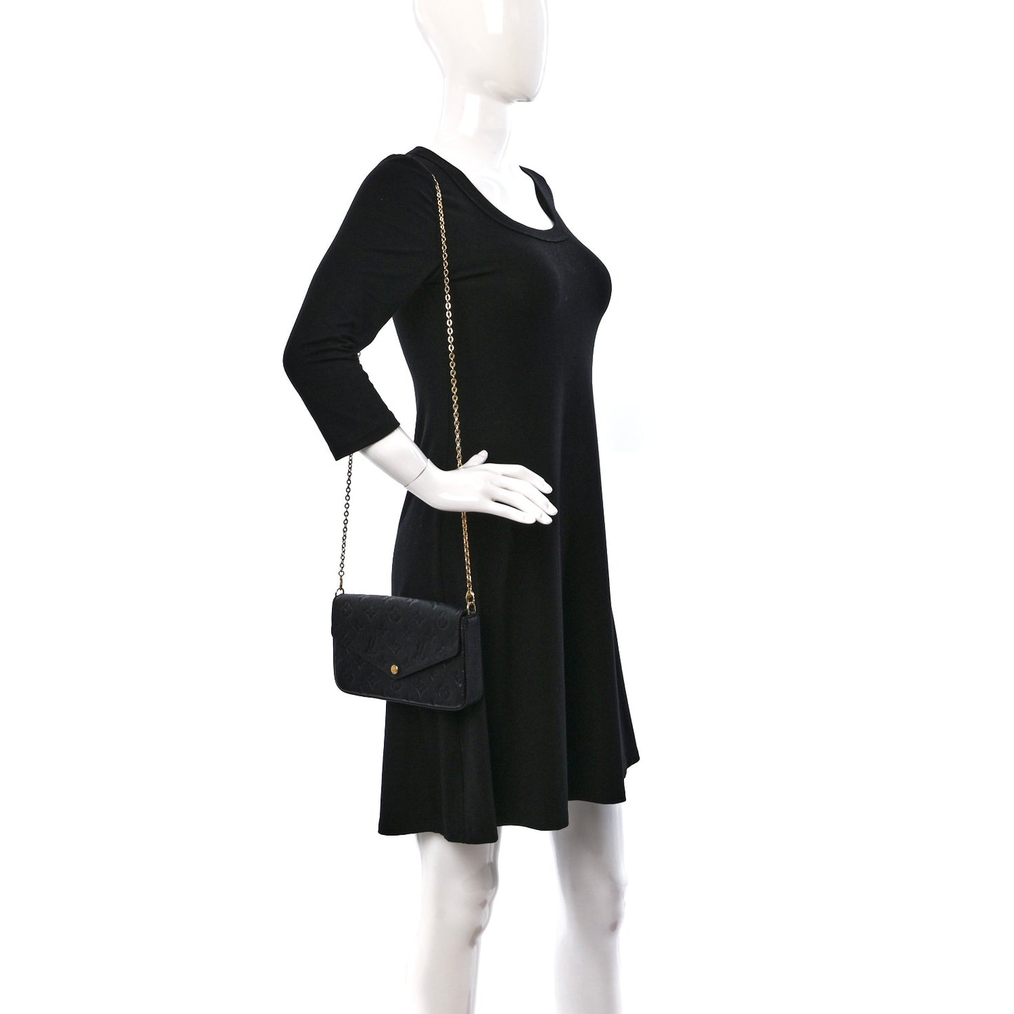 Empreinte Pochette Felicie Chain Wallet Black