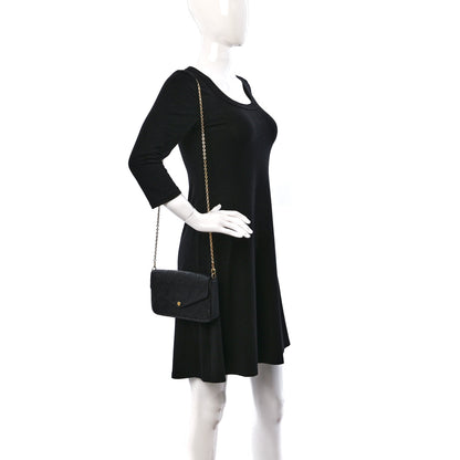 Louis Vuitton Empreinte Pochette Felicie Chain Wallet Black 2 of 10
