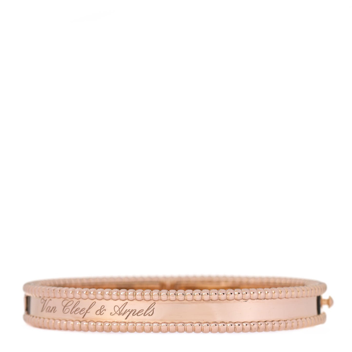 18K Rose Gold Perlee Signature Bangle Bracelet S