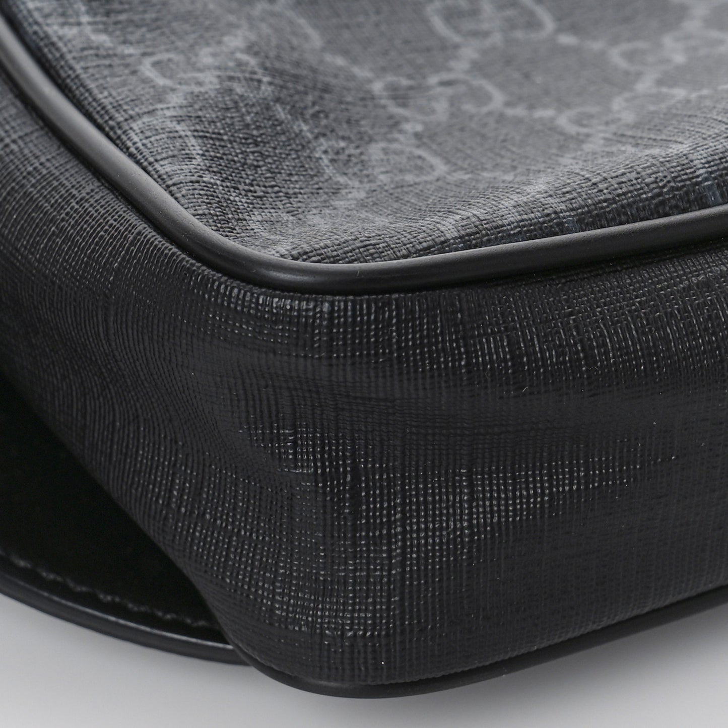 Soft GG Supreme Monogram Web Belt Bag Black Grey