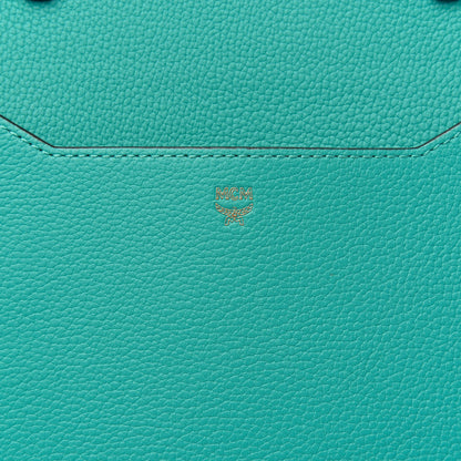 MCM Grained Calfskin Medium Milla Convertible Backpack Oasis Green 5 of 8