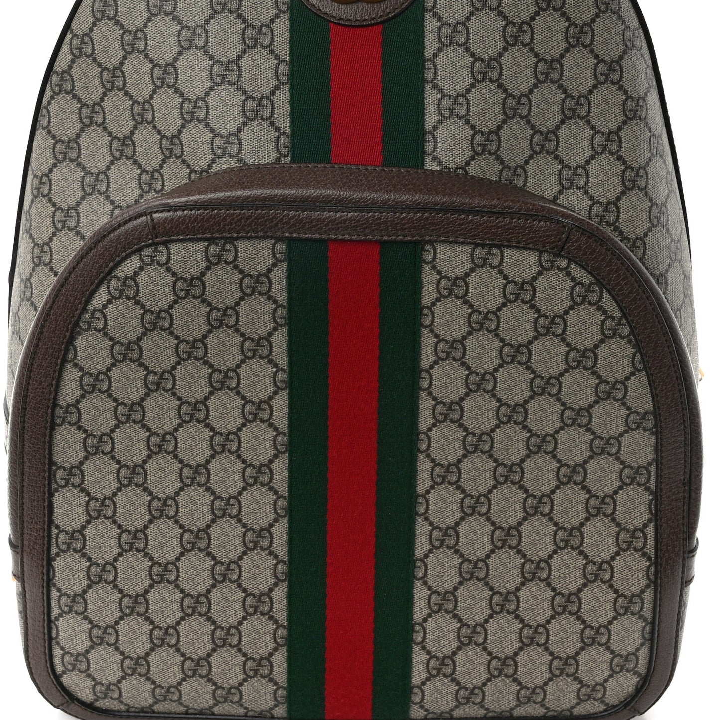 GG Supreme Monogram Medium Ophidia Day Backpack Brown