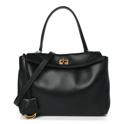 Balenciaga Natural Smooth Calfskin Medium Rodeo Top Handle Handbag Black 1 of 8