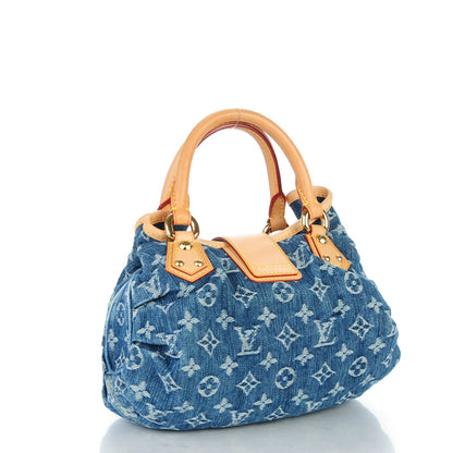 Louis Vuitton Monogram Denim Pleaty Blue 3 of 7