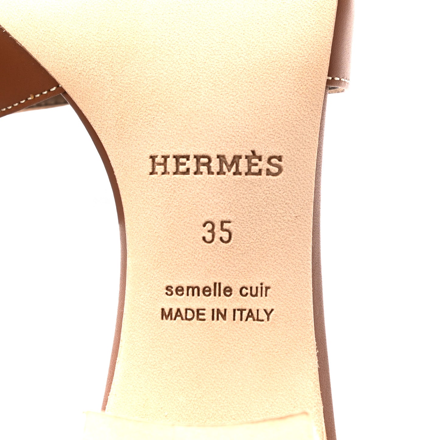 Calfskin Oasis Sandals 35 Gold