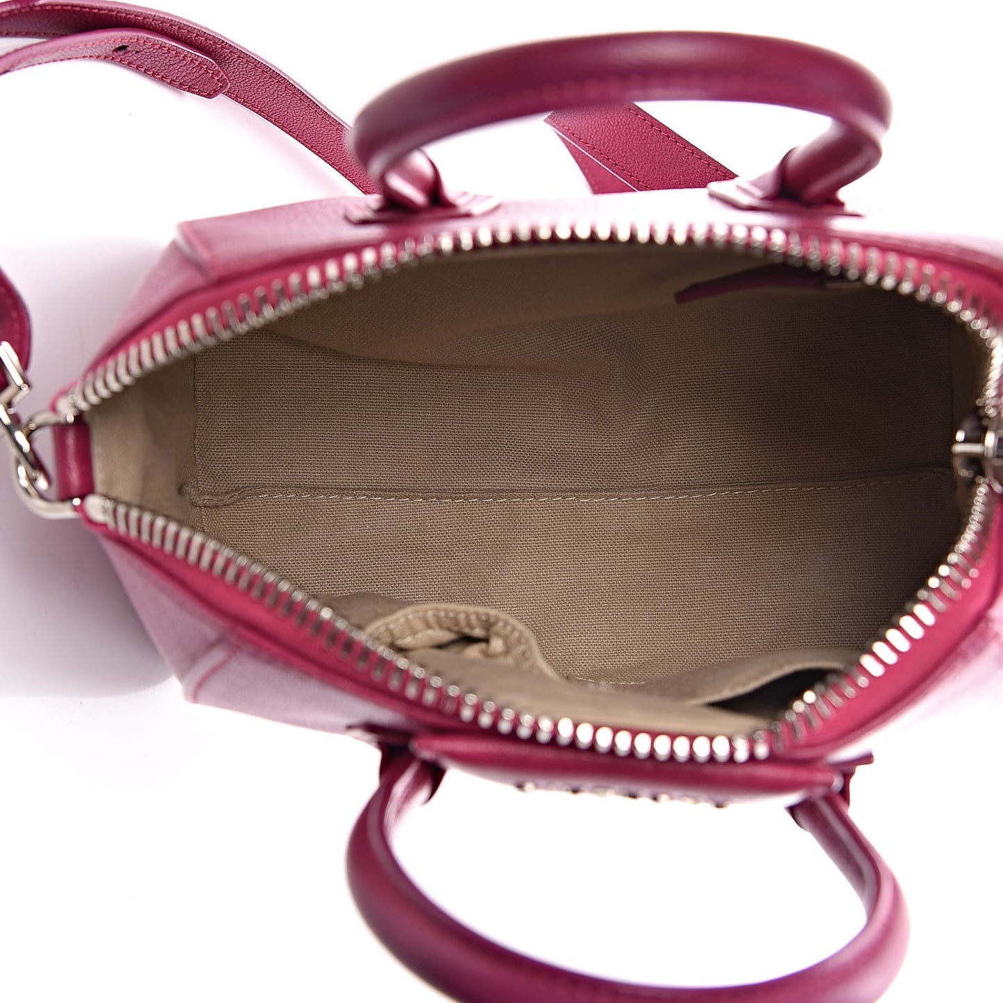 Sugar Goatskin Mini Antigona Fig Pink