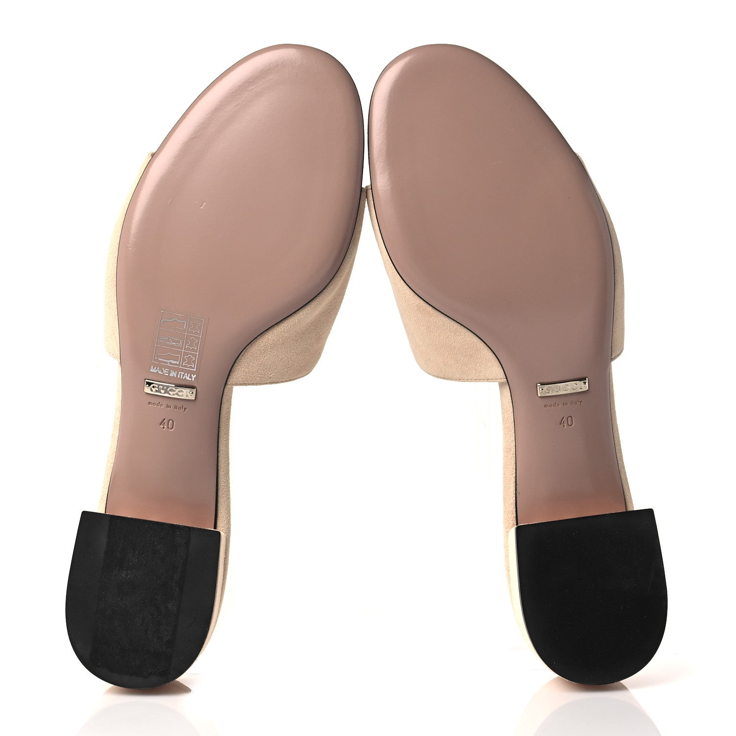 Gucci Suede Crystal Maxine Horsebit Slide Sandals 40 Beige 5 of 8