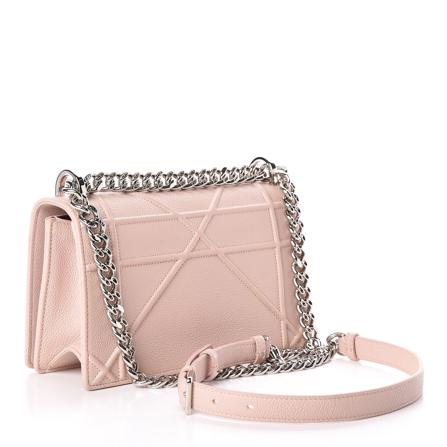 Christian Dior Grained Calfskin Cannage Small Diorama Flap Bag Rose Poudre 3 of 13