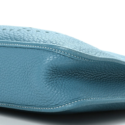 Hermes Taurillon Clemence Evelyne PM Blue Jean 9 of 10