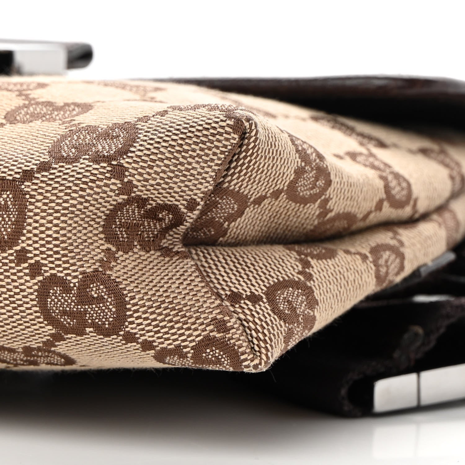 Gucci Monogram Waist Pouch Bag Dark Brown 10 of 11