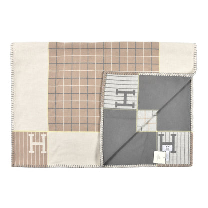 Hermes Wool Cashmere Avalon Passe-Passe Blanket Naturel 2 of 3