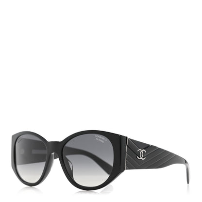 Chanel Oval Sunglasses 5411-A Black 1 of 8