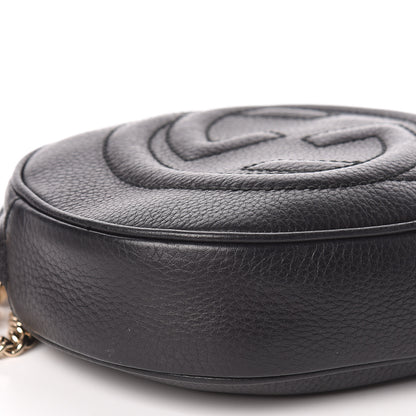 Gucci Pebbled Calfskin Mini Soho Chain Bag Black 8 of 9