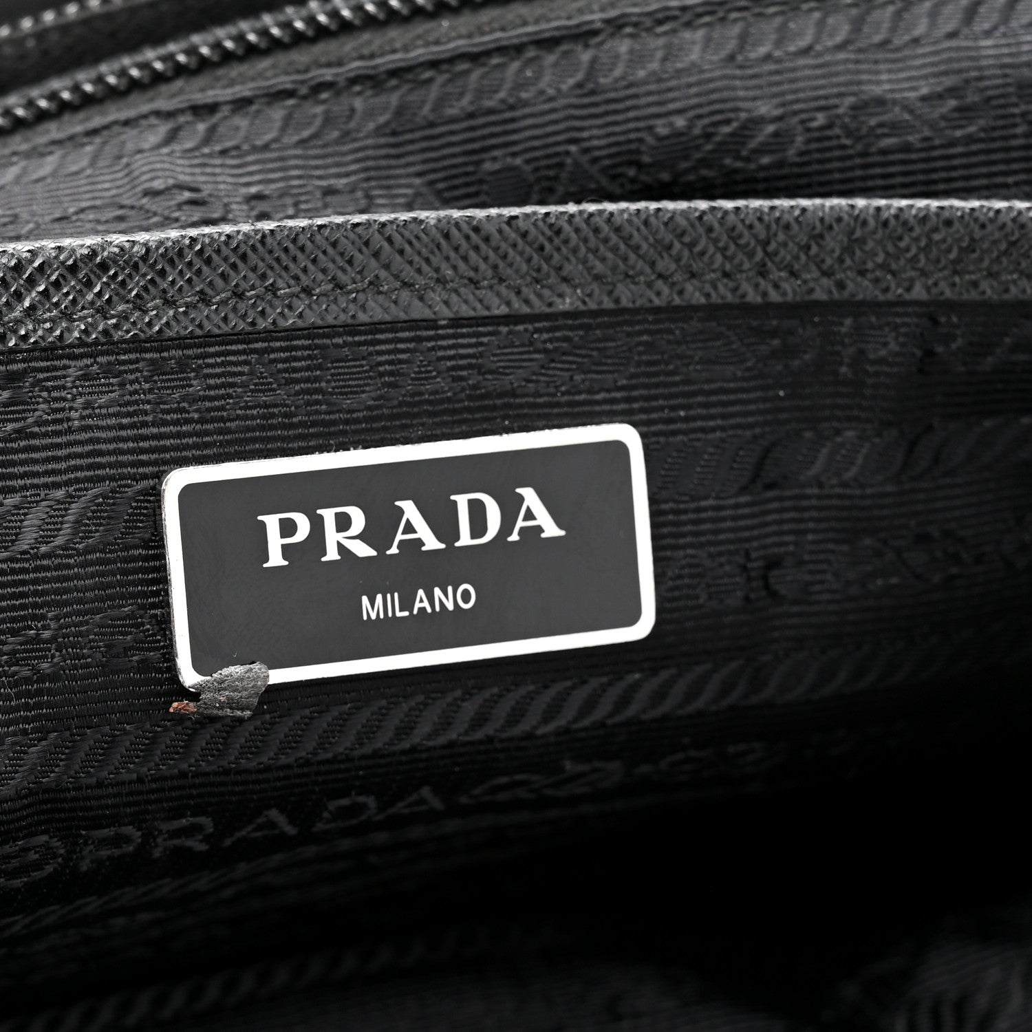 Prada Tessuto Nylon Saffiano Vela Medium Backpack Black 6 of 10