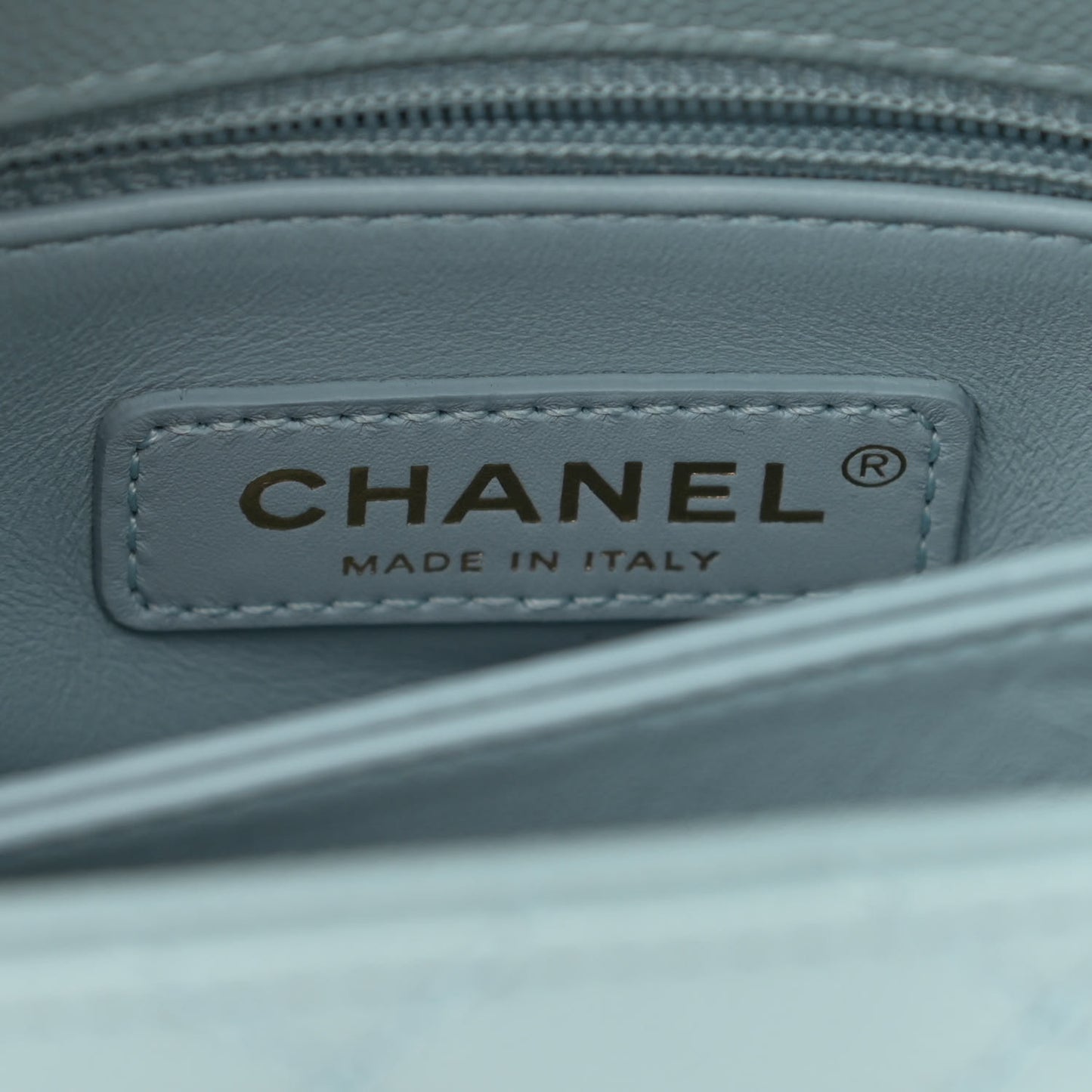 Caviar Quilted Extra Mini Coco Handle Flap Light Blue