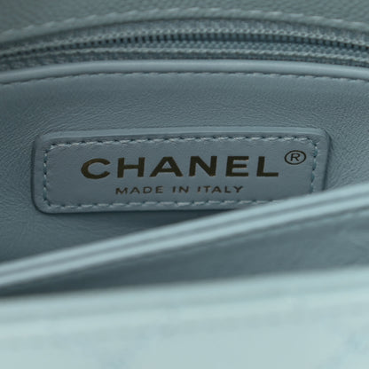 Chanel Caviar Quilted Extra Mini Coco Handle Flap Light Blue 6 of 11
