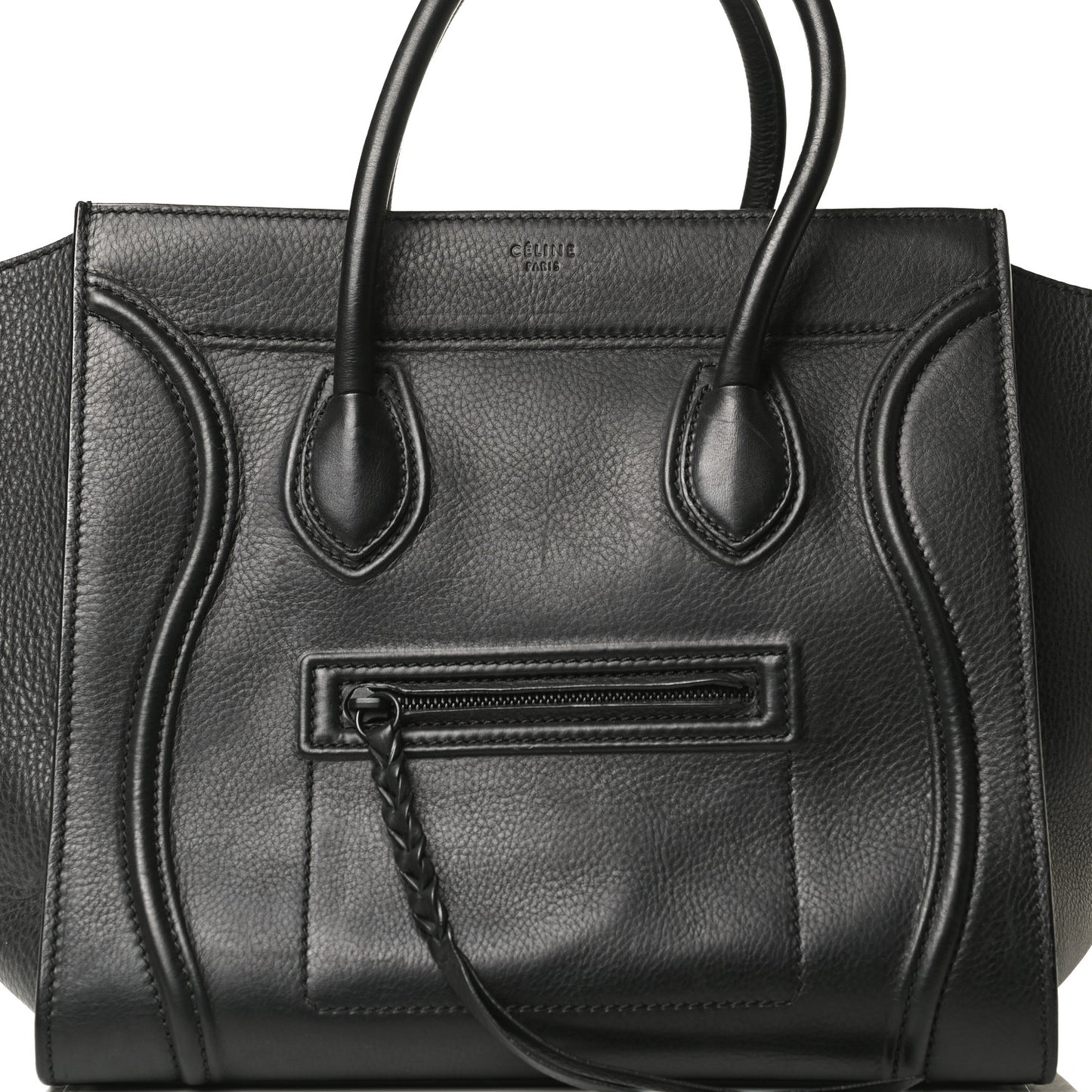 Supple Calfskin Medium Phantom Luggage Black