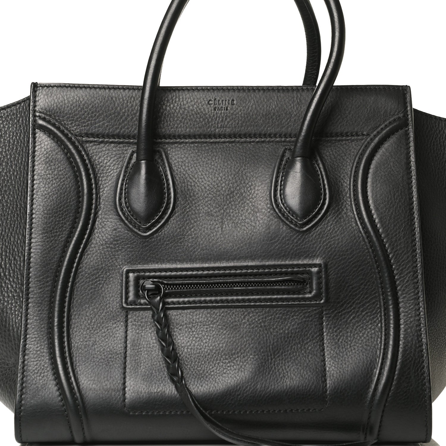 Celine Supple Calfskin Medium Phantom Luggage Black 7 of 10