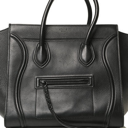 Celine Supple Calfskin Medium Phantom Luggage Black 7 of 10