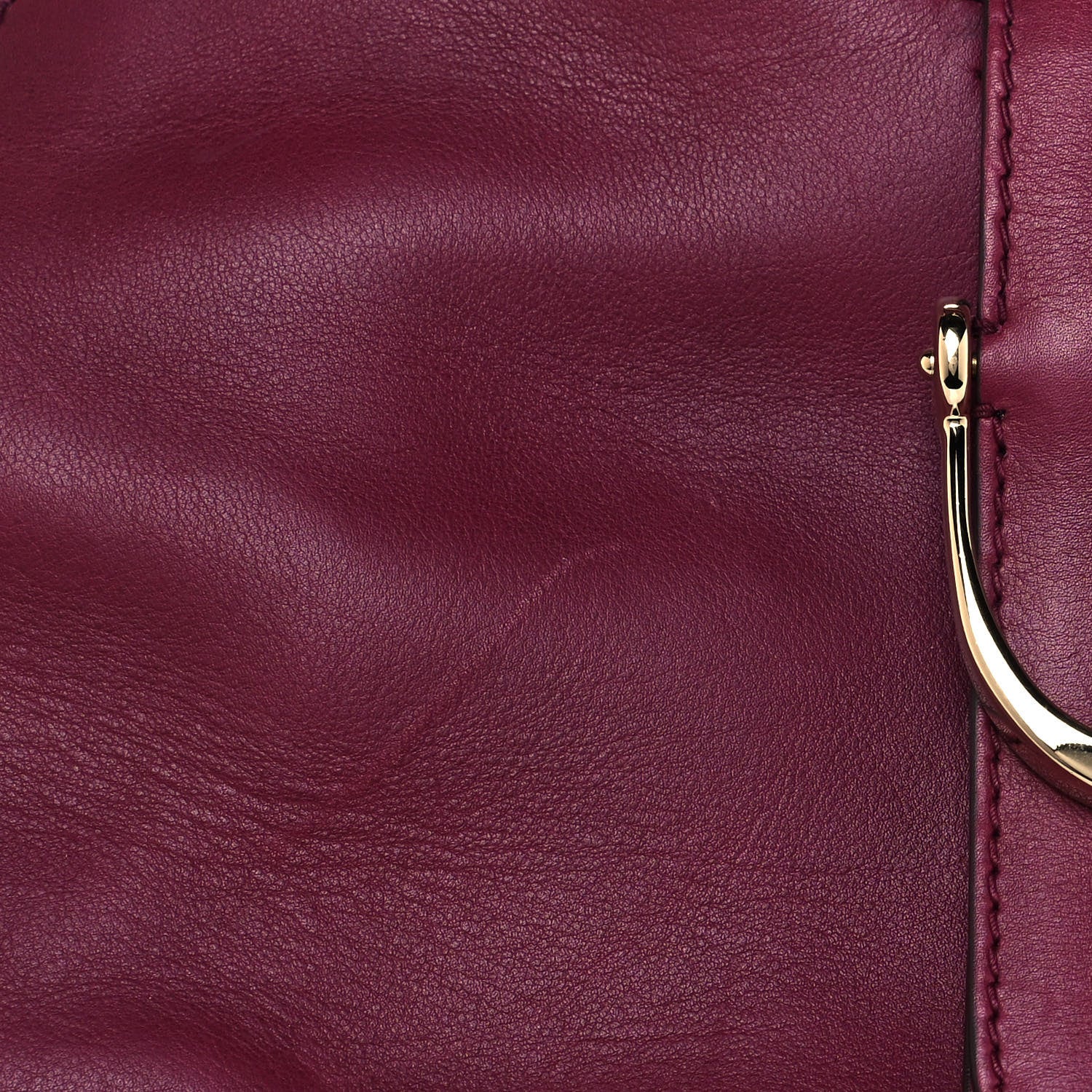 Gucci Calfskin Medium Stirrup Top Handle Bag Burgundy 8 of 19