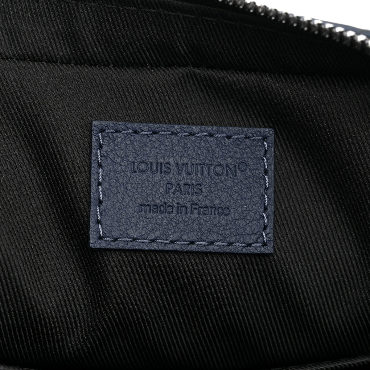 Louis Vuitton Calfskin Monogram Shadow Trio Messenger Navy 6 of 9