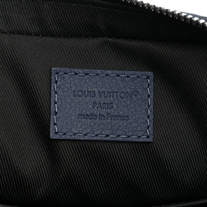 Louis Vuitton Calfskin Monogram Shadow Trio Messenger Navy 6 of 9