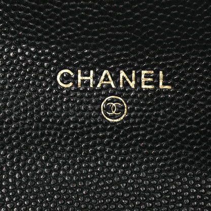 Chanel Caviar Quilted Medium Gusset Flap Wallet Black 10 of 15