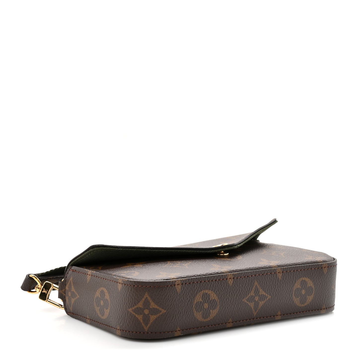 Monogram Felicie Strap & Go Kaki