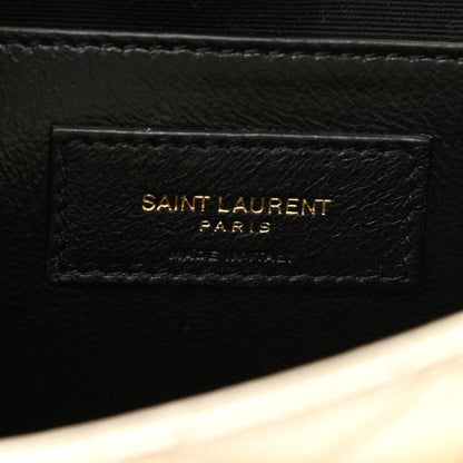 Saint Laurent Metallic Lambskin Quilted Monogram Mini Nolita Platino 5 of 9