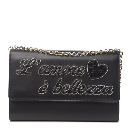 Dolce & Gabbana L'Amore Bellezza Chain Wallet Black 1 of 10