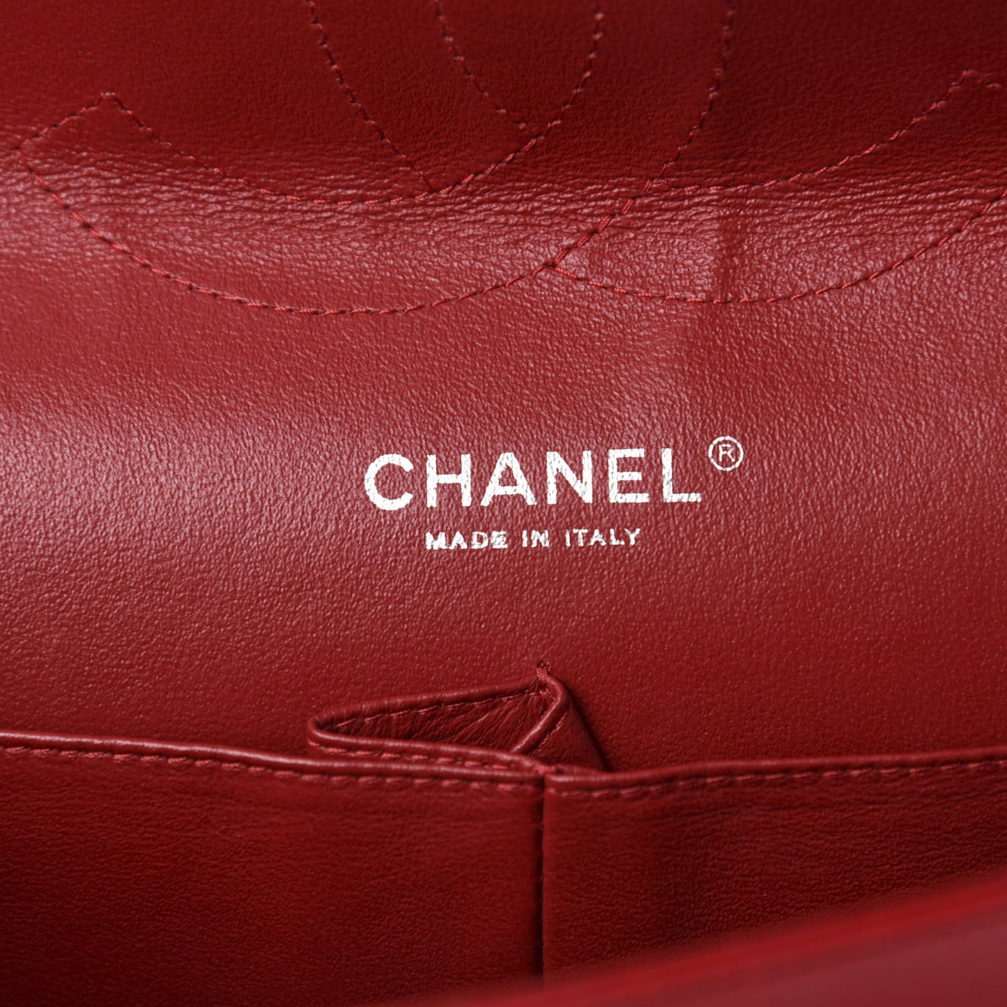 Patent Quilted Jumbo Double Flap Red