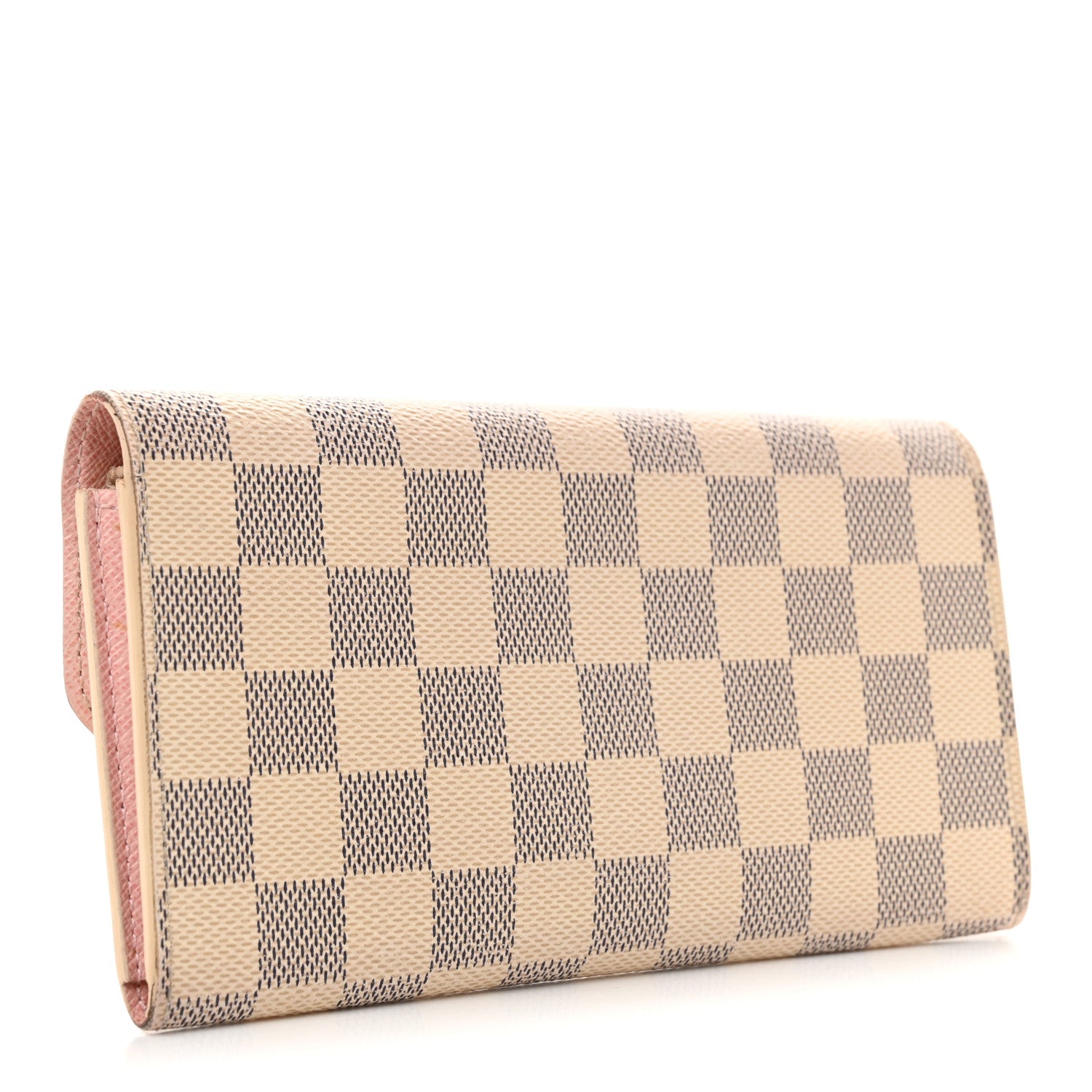 Louis Vuitton Damier Azur Emilie Wallet Rose Ballerine 3 of 9
