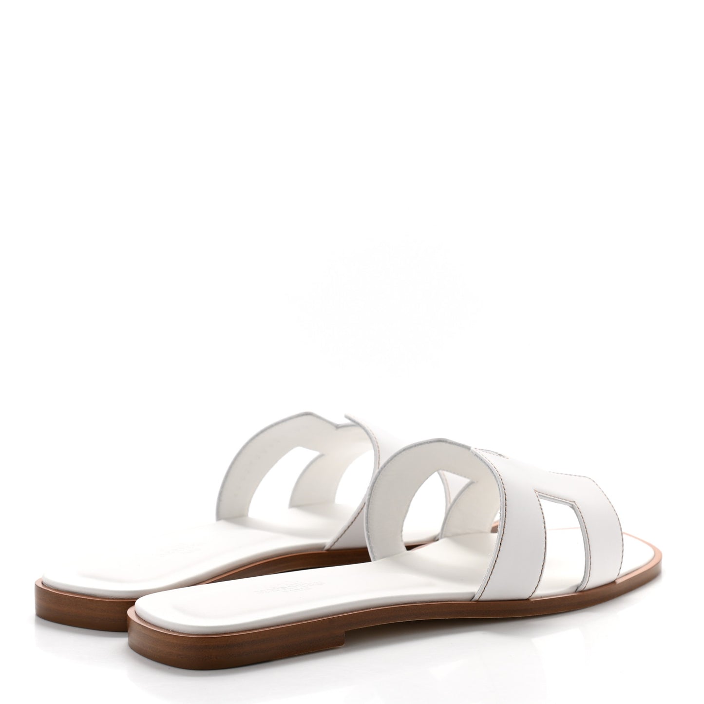 Box Calfskin Oran Sandals 39 White