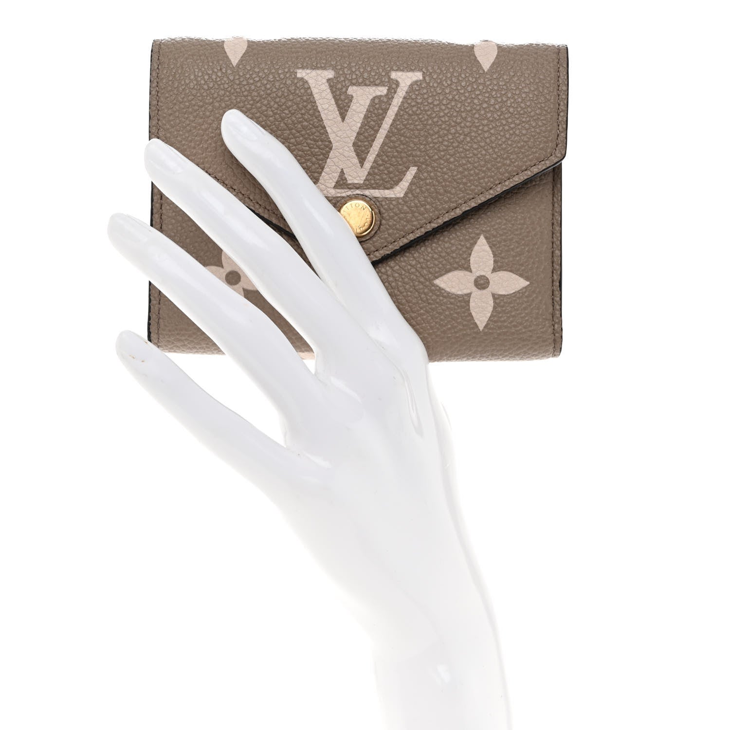 Louis Vuitton Empreinte Monogram Giant Victorine Wallet Tourterelle Creme 3 of 7