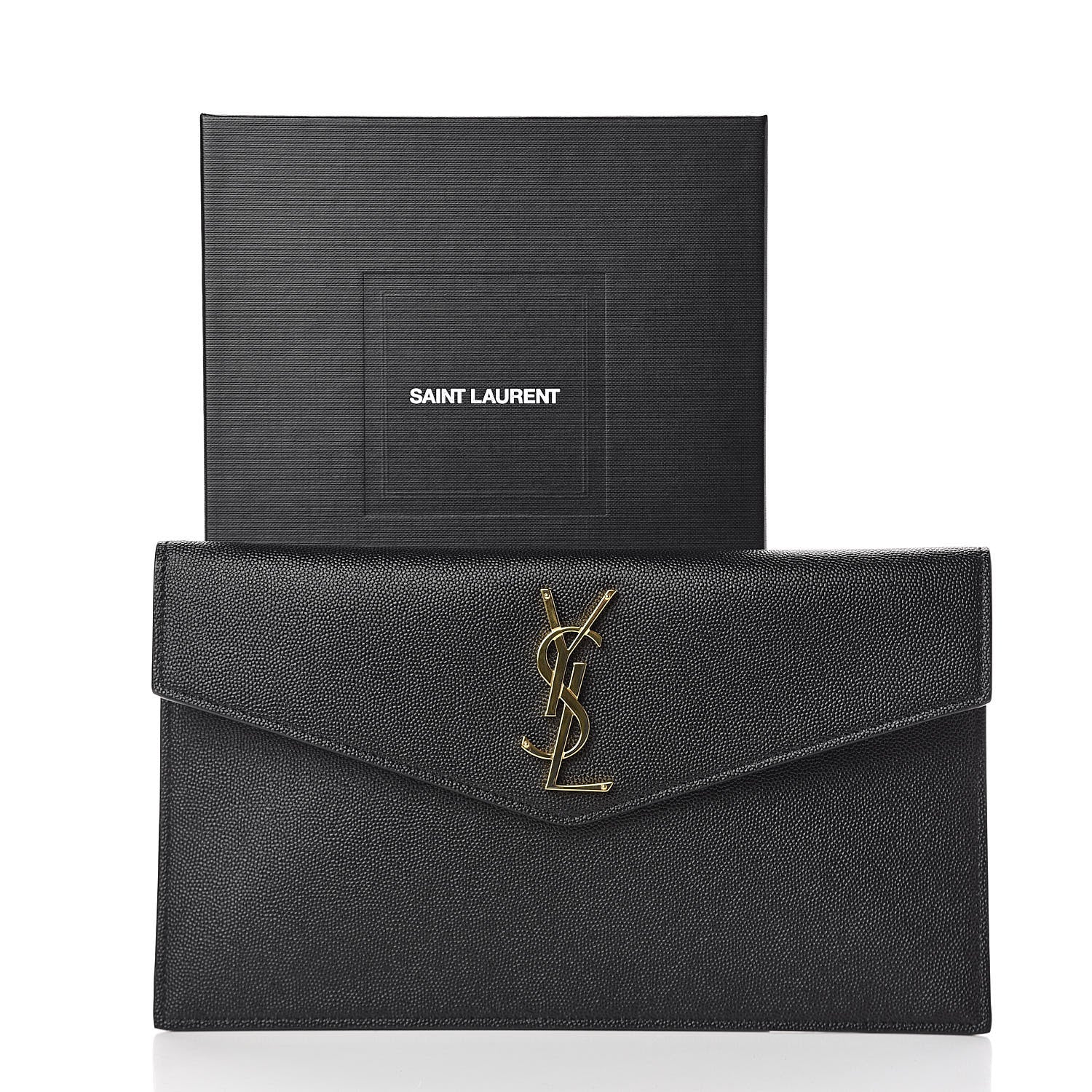 Saint Laurent Grain De Poudre Uptown Pouch Black 7 of 7
