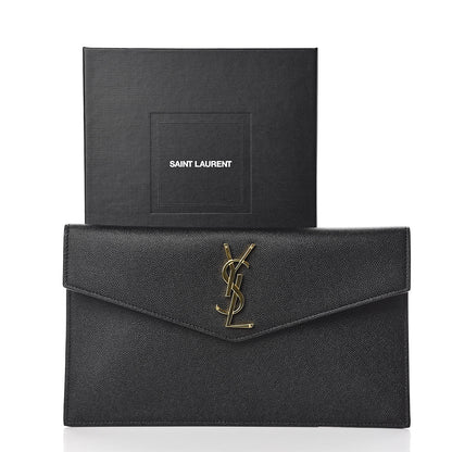 Saint Laurent Grain De Poudre Uptown Pouch Black 7 of 7