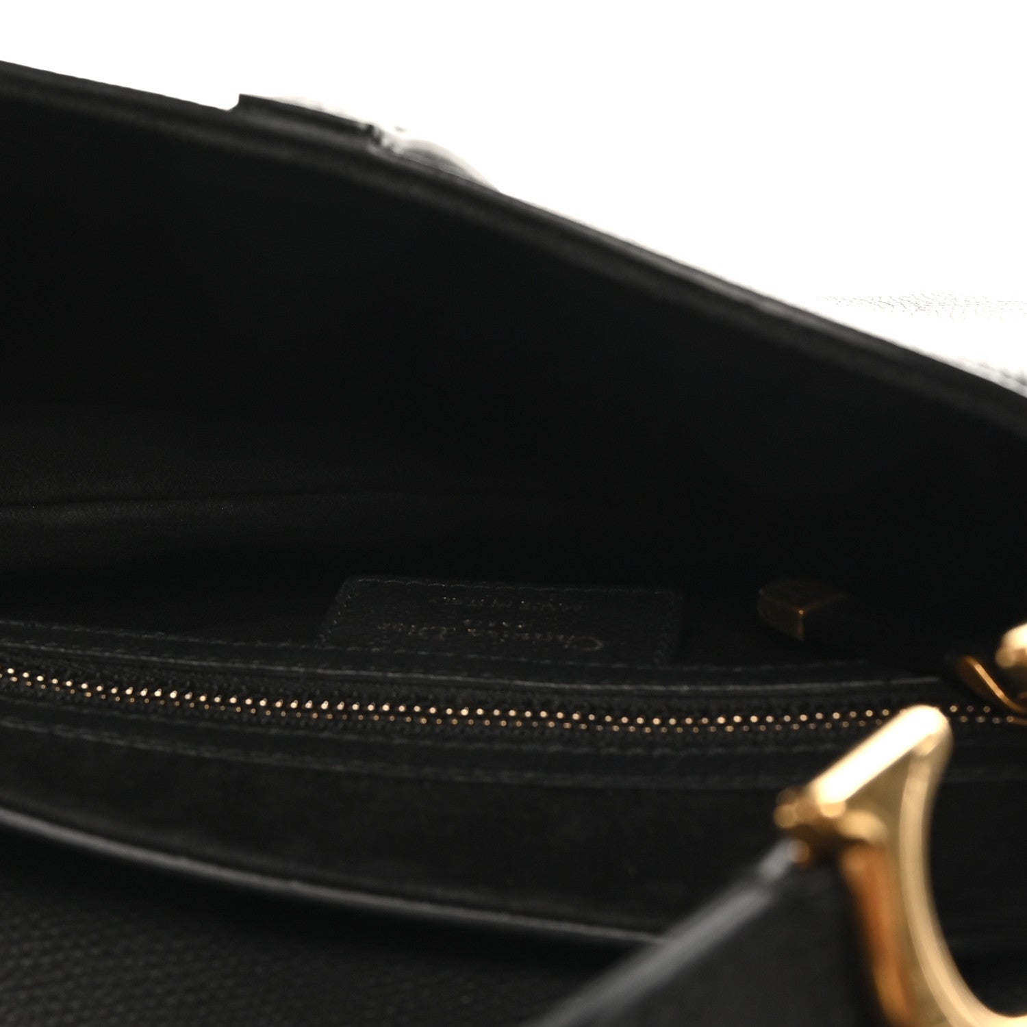 Christian Dior Grained Calfskin Saddle Bag Black 5 of 10