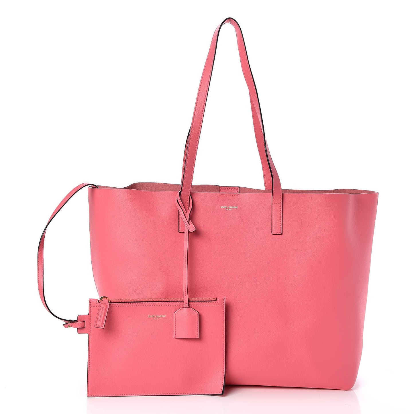 Calfskin Large Shopping Tote Pale Rose