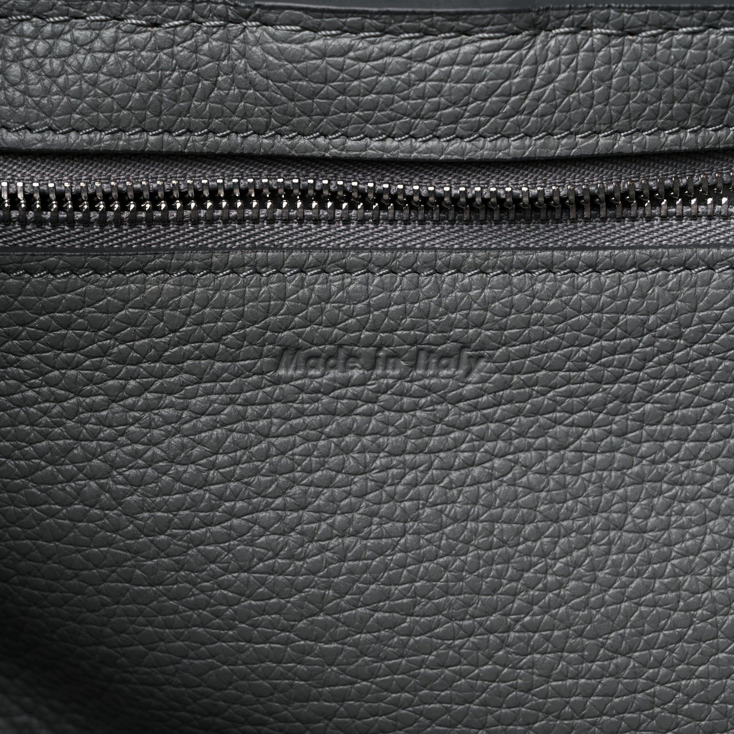 Supple Calfskin Long Strap Small Big Bag Zinc