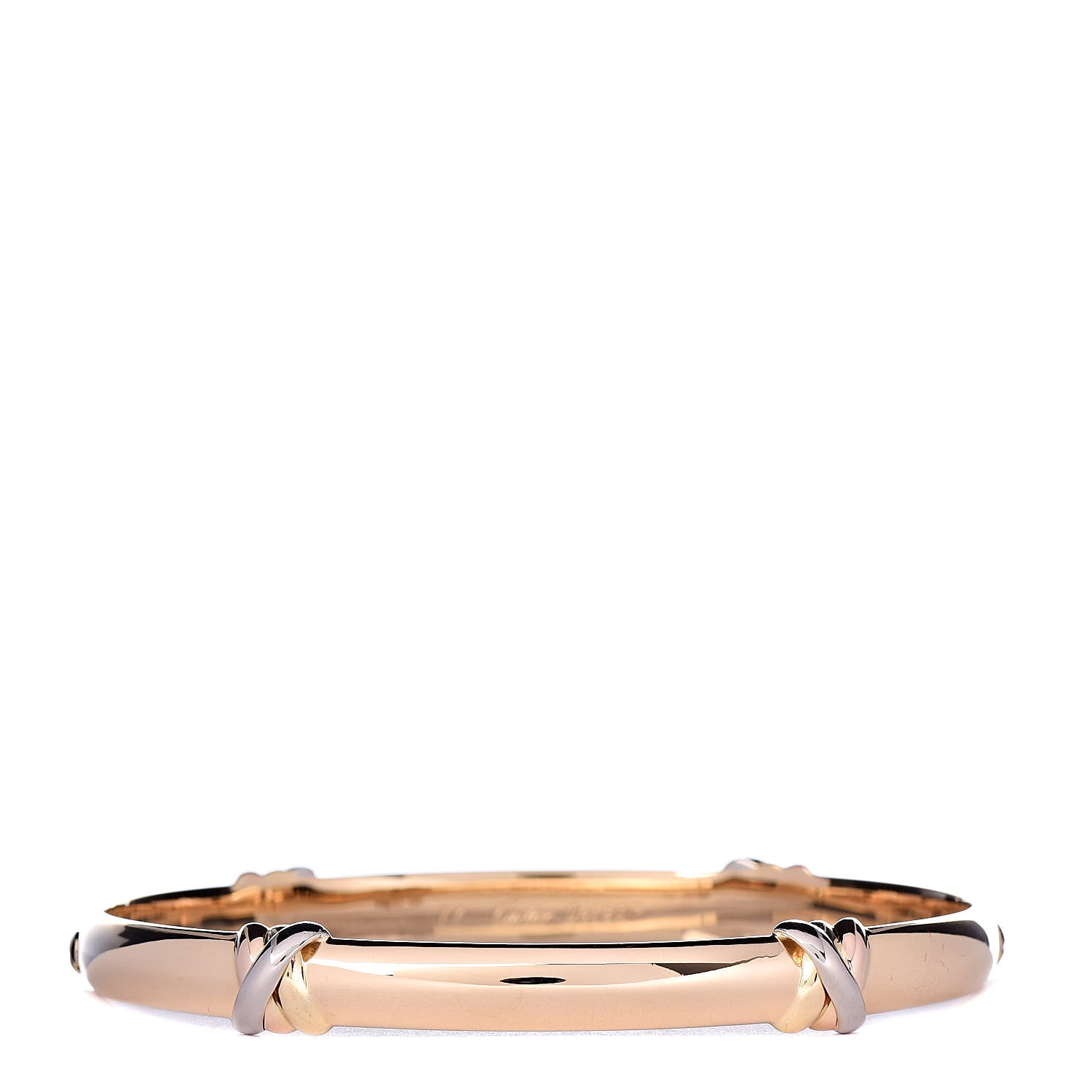 Cartier 18K Pink Yellow White Gold Trinity LOVE Bracelet 17 1 of 6