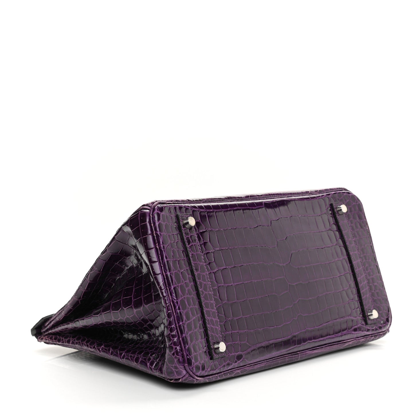 Shiny Porosus Crocodile Birkin 35 Amethyst