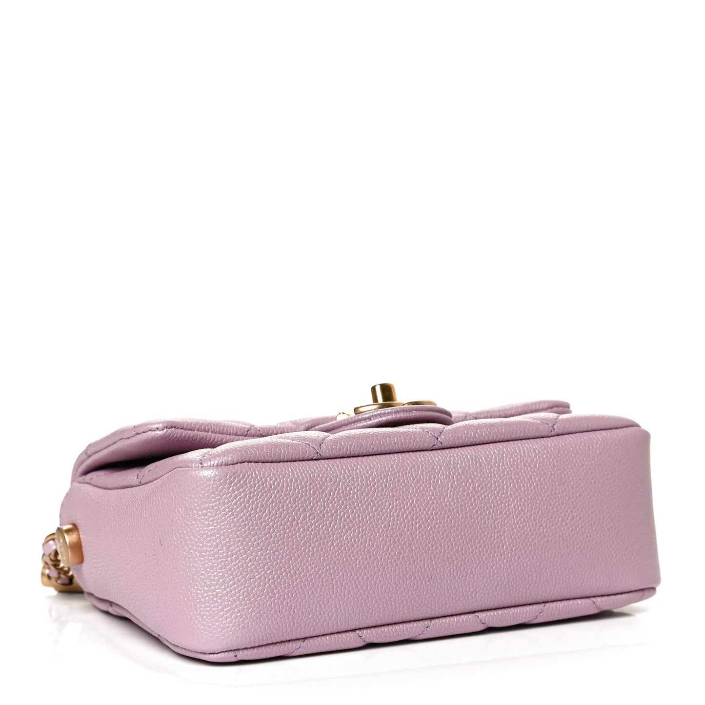 Iridescent Caviar Quilted Mini My Perfect Flap Pink
